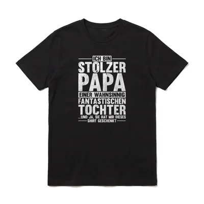 Ich Bin Stolzer Papa Papa & Tochter T-Shirt – Klassisches T-Shirt in Schwarz