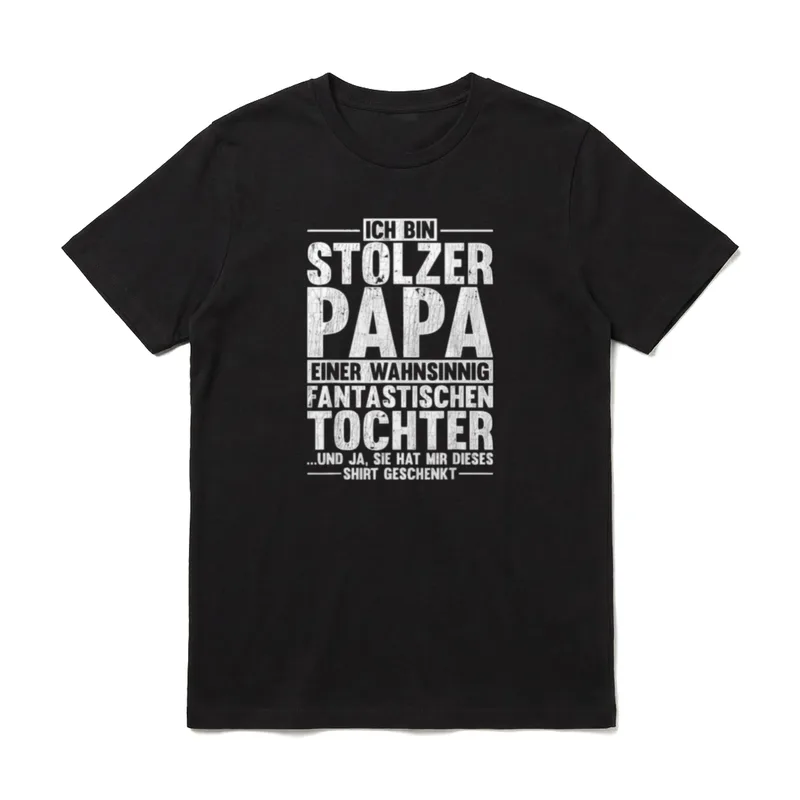 Ich Bin Stolzer Papa Papa & Tochter T-Shirt – Klassisches T-Shirt in Schwarz