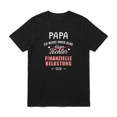 Papa Vater Mädchen kleine T-Shirt – Klassisches T-Shirt in Schwarz