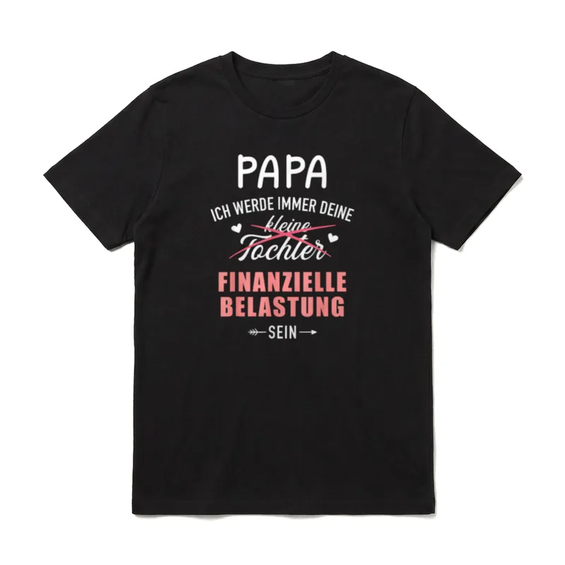 Papa Vater Mädchen kleine T-Shirt – Klassisches T-Shirt in Schwarz