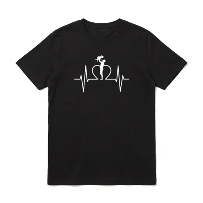 Vater und Tochter Herzschlag EKG T-Shirt – Klassisches T-Shirt in Schwarz