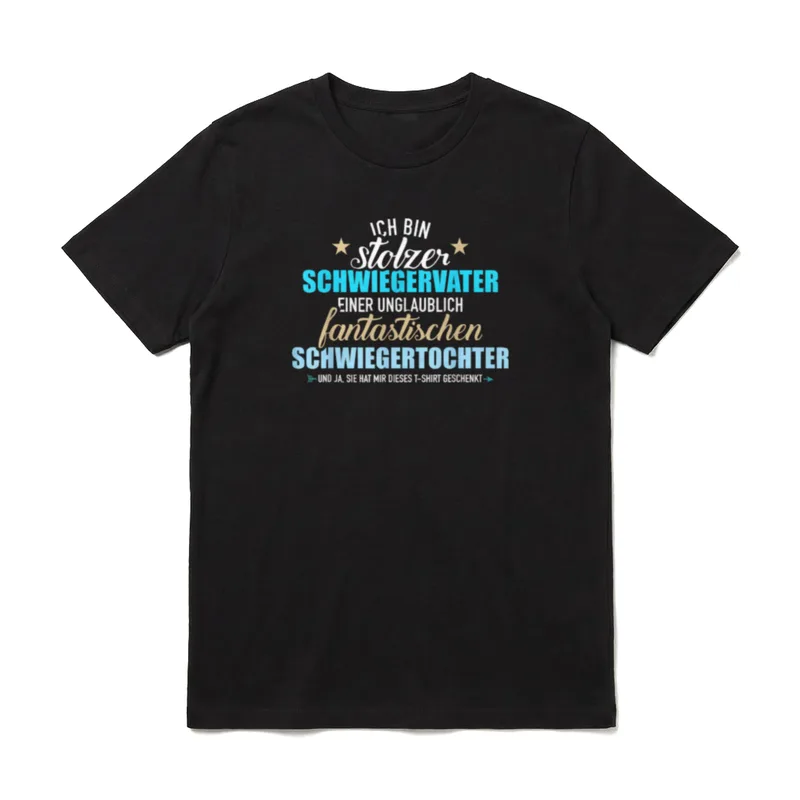 Stolzer Schwiegervater einer fantastischen T-Shirt – Klassisches T-Shirt in Schwarz