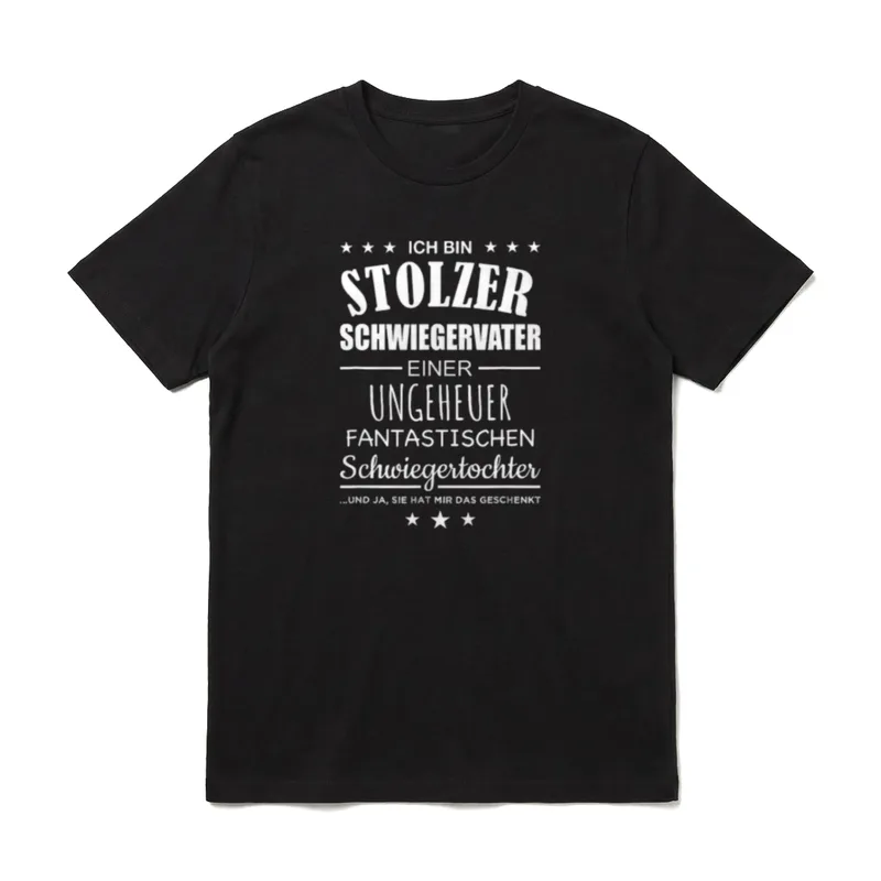 Schwiegervater Schwiegertochter Lustiger Spruch T-Shirt – Klassisches T-Shirt in Schwarz