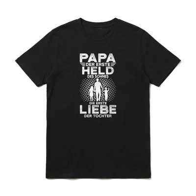 Papa erster Held T-Shirt – Klassisches T-Shirt in Schwarz