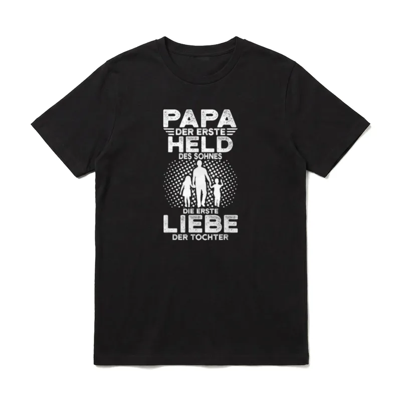 Papa erster Held T-Shirt – Klassisches T-Shirt in Schwarz