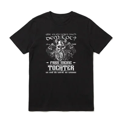 Wikinger Krieger Papa Vater T-Shirt – Klassisches T-Shirt in Schwarz