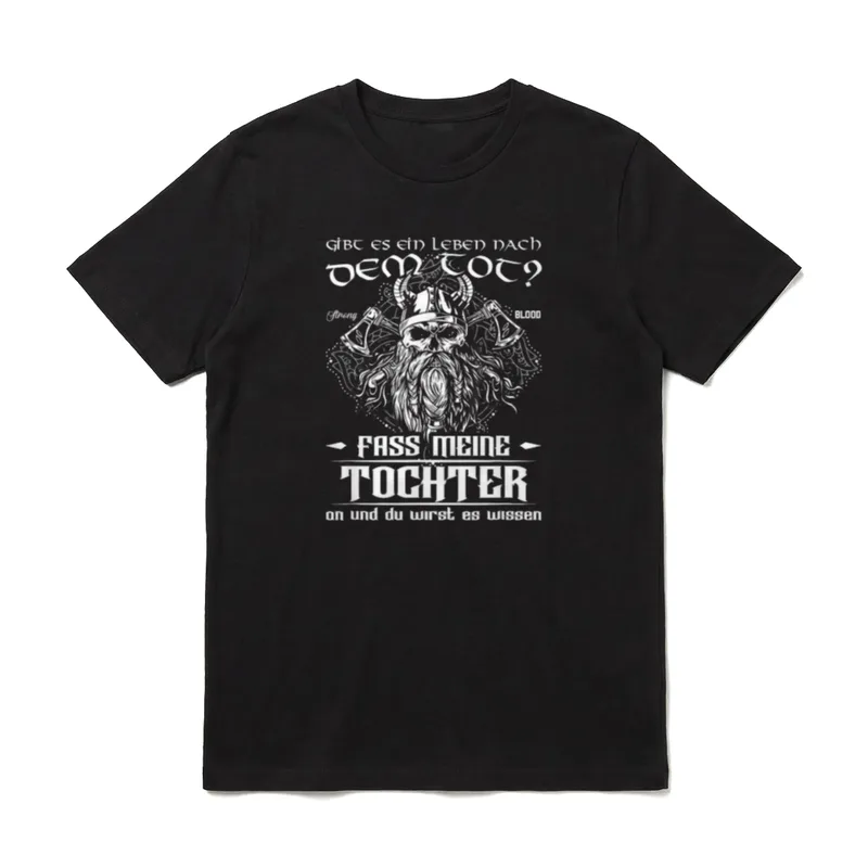 Wikinger Krieger Papa Vater T-Shirt – Klassisches T-Shirt in Schwarz