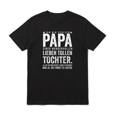 Papa und Tochter Vater T-Shirt – Klassisches T-Shirt in Schwarz