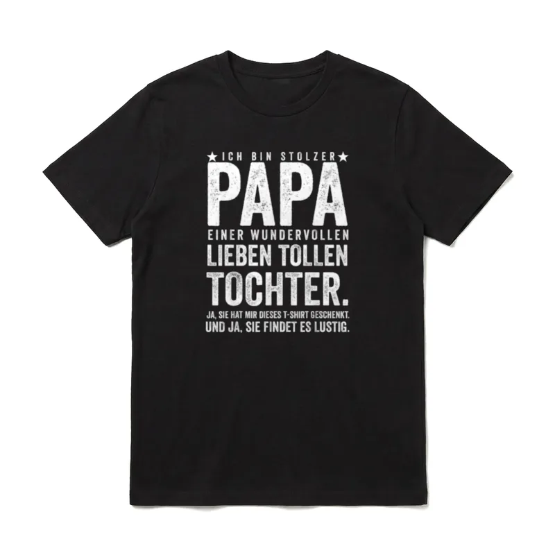 Papa und Tochter Vater T-Shirt – Klassisches T-Shirt in Schwarz