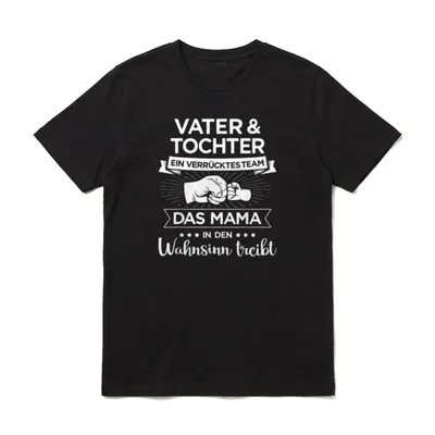 Vater & Tochter Papa Vatertag T-Shirt – Klassisches T-Shirt in Schwarz