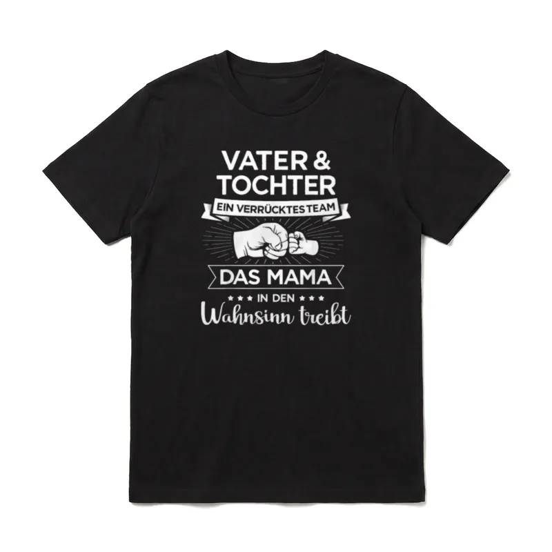 Vater & Tochter Papa Vatertag T-Shirt – Klassisches T-Shirt in Schwarz