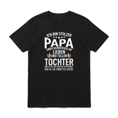 Ich bin stolzer Papa T-Shirt – Klassisches T-Shirt in Schwarz