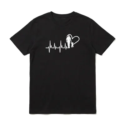 Vater und Tochter Herzschlag Papa & Tochter T-Shirt – Klassisches T-Shirt in Schwarz