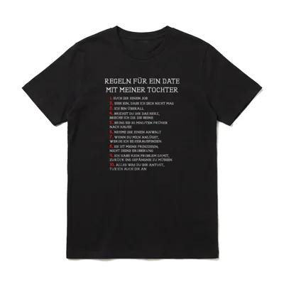Regeln für Ein Date Papa & Tochter T-Shirt – Klassisches T-Shirt in Schwarz