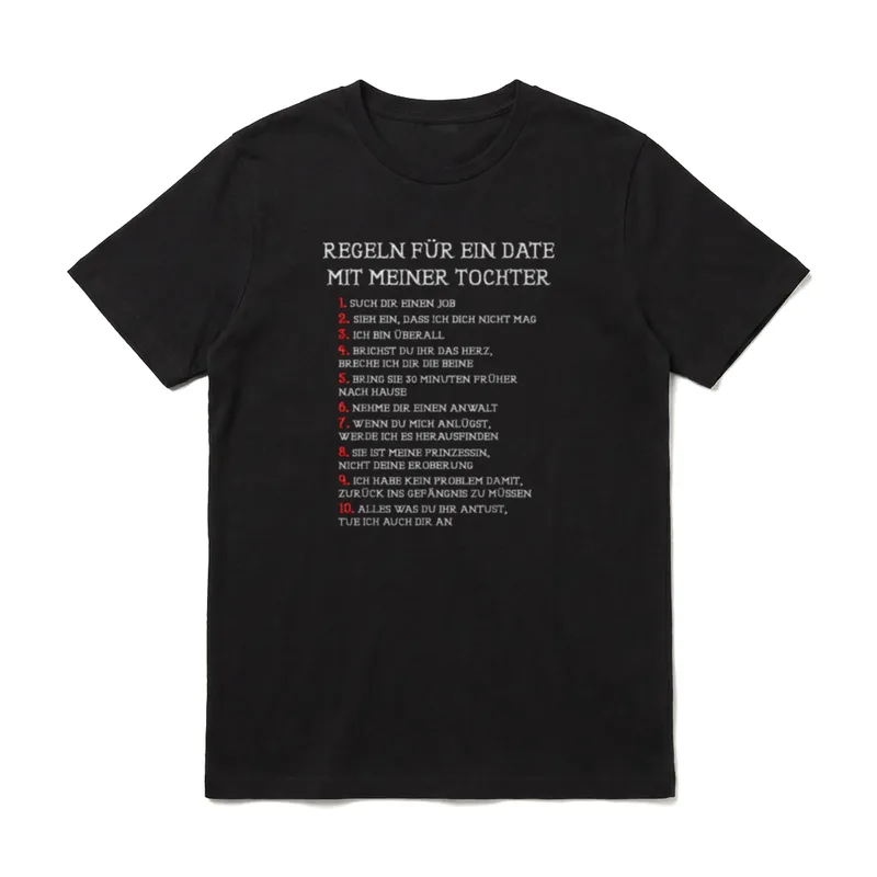 Regeln für Ein Date Papa & Tochter T-Shirt – Klassisches T-Shirt in Schwarz