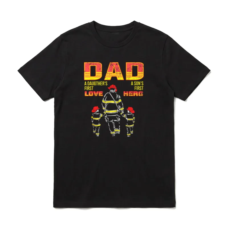 Cooler Feuerwehr Papa T-Shirt – Klassisches T-Shirt in Schwarz