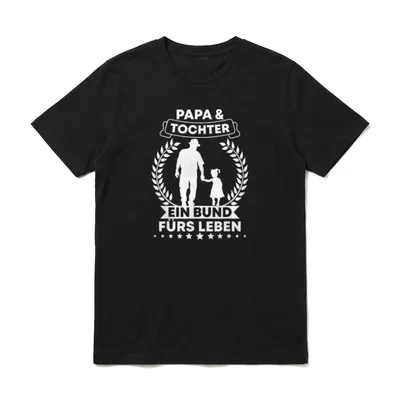 Papa und Tochter Partnerlook Vatertag T-Shirt – Klassisches T-Shirt in Schwarz
