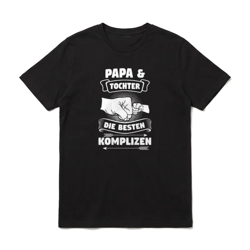 Papa & Tochter die besten Komplizen T-Shirt – Klassisches T-Shirt in Schwarz