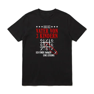 Vater Von 3 Kindern T-Shirt – Klassisches T-Shirt in Schwarz