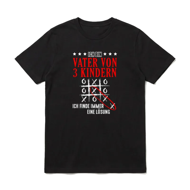Vater Von 3 Kindern T-Shirt – Klassisches T-Shirt in Schwarz