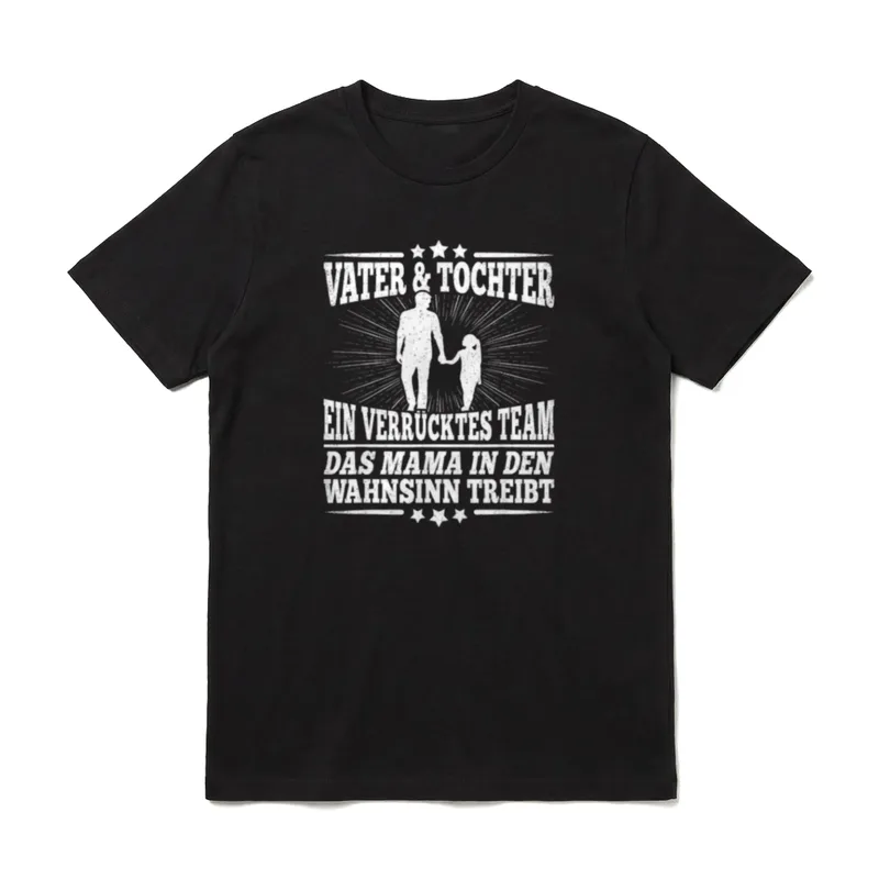 Vater Und Tochter Papa Lustiges T-Shirt – Klassisches T-Shirt in Schwarz
