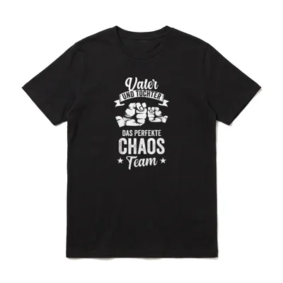 Vater und Tochter das perfekte T-Shirt – Klassisches T-Shirt in Schwarz