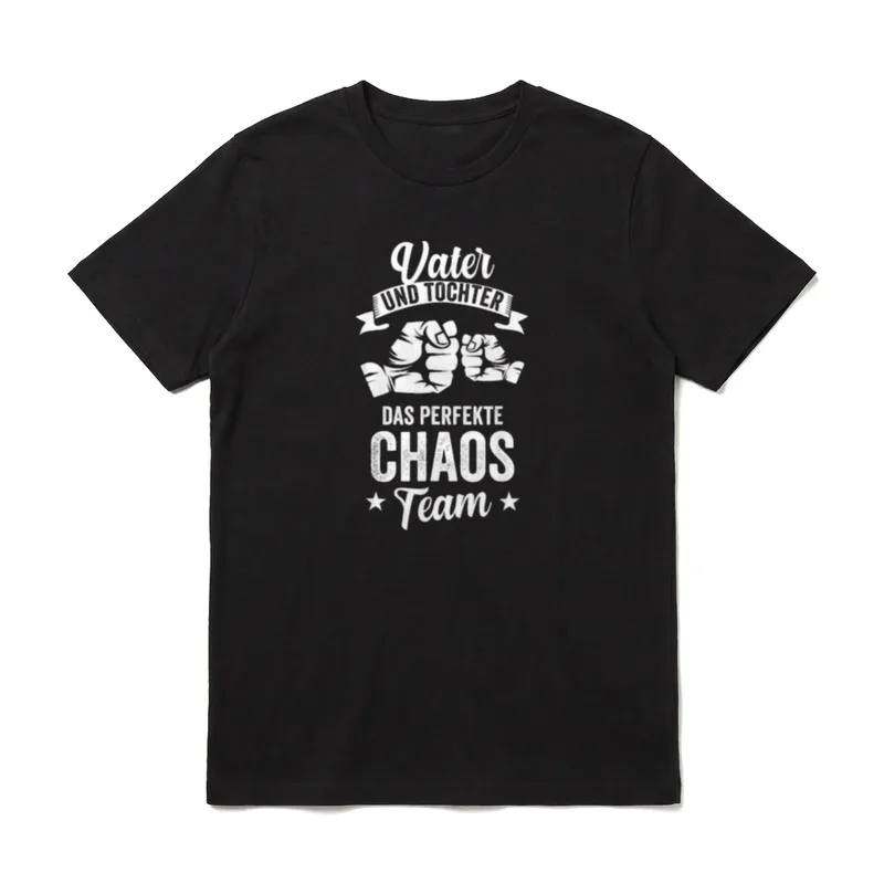 Vater und Tochter das perfekte T-Shirt – Klassisches T-Shirt in Schwarz
