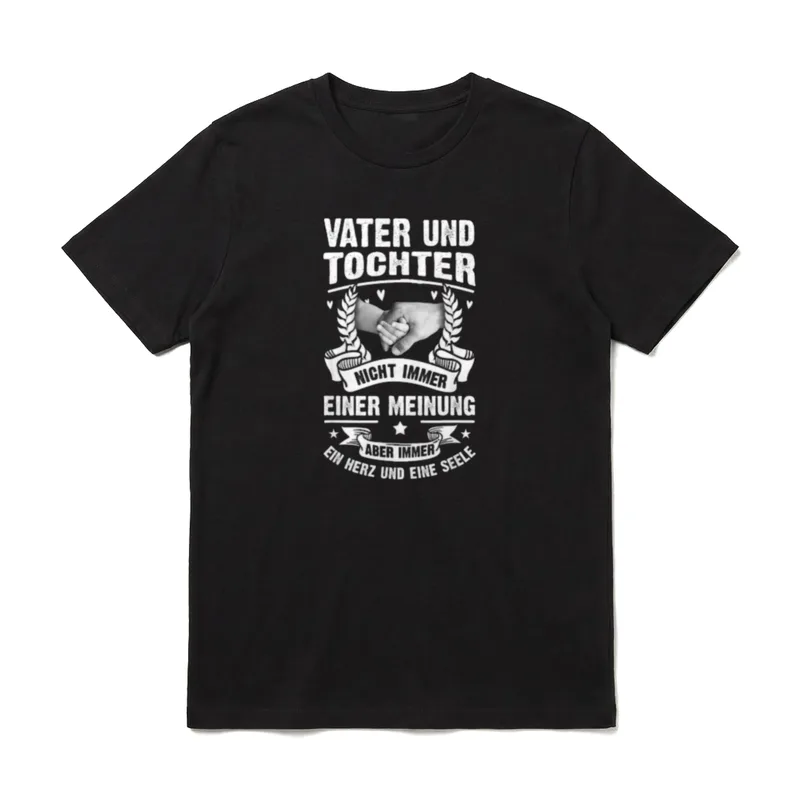 Vater Tochter Papa Vatertag Männer T-Shirt – Klassisches T-Shirt in Schwarz