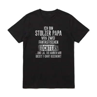 Vatertag Outfit stolzer Papa T-Shirt – Klassisches T-Shirt in Schwarz