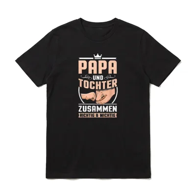 Vatertag Papa Tochter Männer T-Shirt – Klassisches T-Shirt in Schwarz