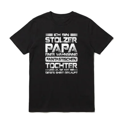 Papa & Tochter Lustiges T-Shirt – Klassisches T-Shirt in Schwarz