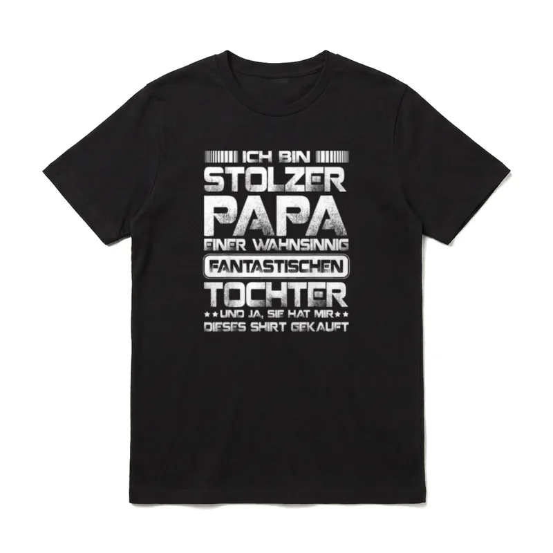 Papa & Tochter Lustiges T-Shirt – Klassisches T-Shirt in Schwarz