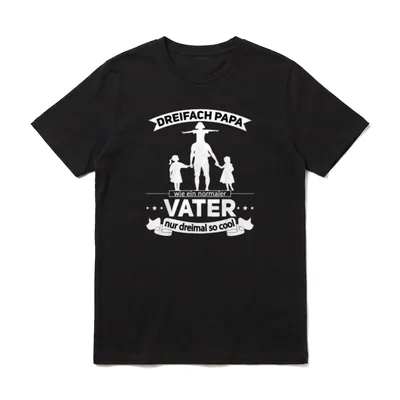 Vater von 3 Töchtern Spruch T-Shirt – Klassisches T-Shirt in Schwarz