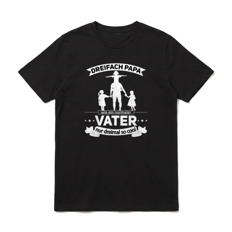 Vater von 3 Töchtern Spruch T-Shirt – Klassisches T-Shirt in Schwarz