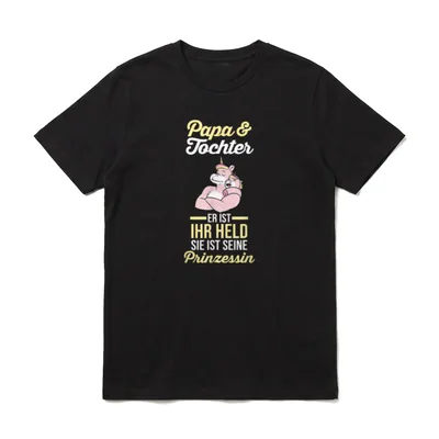 Einhorn Vater Prinzessin Papa T-Shirt – Klassisches T-Shirt in Schwarz