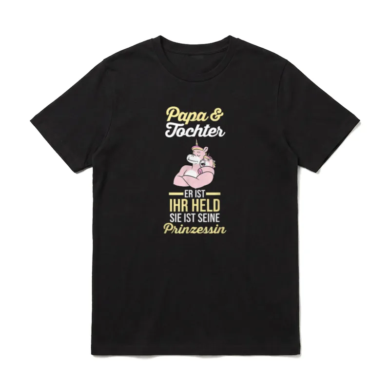 Einhorn Vater Prinzessin Papa T-Shirt – Klassisches T-Shirt in Schwarz