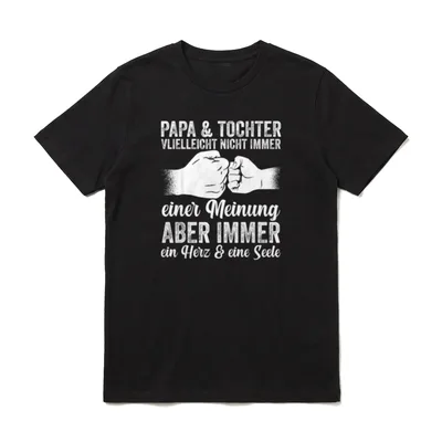 Papa Und Tochter Vater T-Shirt – Klassisches T-Shirt in Schwarz