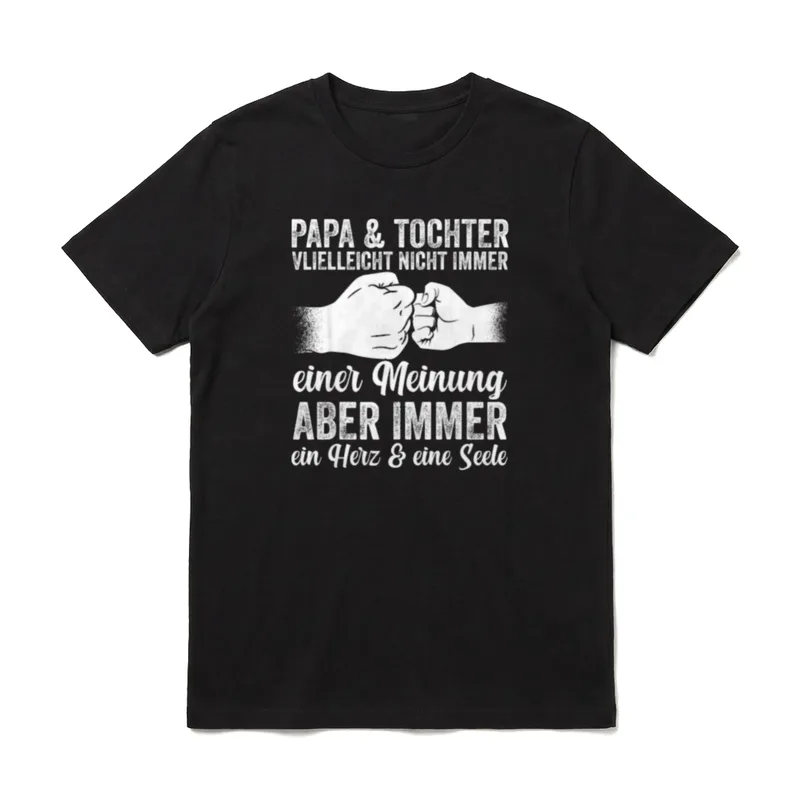 Papa Und Tochter Vater T-Shirt – Klassisches T-Shirt in Schwarz