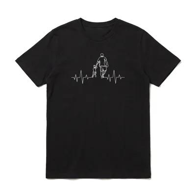Vater Und Tochter Herzschlag Frequenz T-Shirt – Klassisches T-Shirt in Schwarz