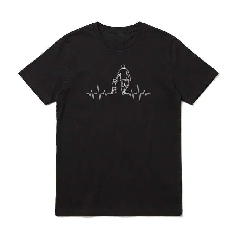 Vater Und Tochter Herzschlag Frequenz T-Shirt – Klassisches T-Shirt in Schwarz