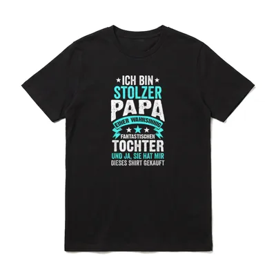 Papa und Tochter Vatertag T-Shirt – Klassisches T-Shirt in Schwarz