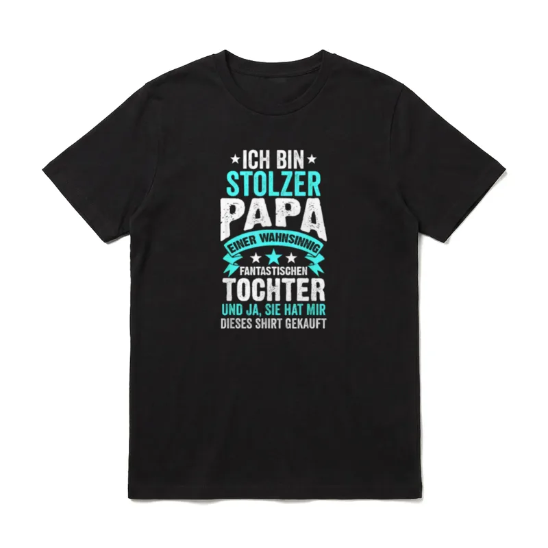 Papa und Tochter Vatertag T-Shirt – Klassisches T-Shirt in Schwarz