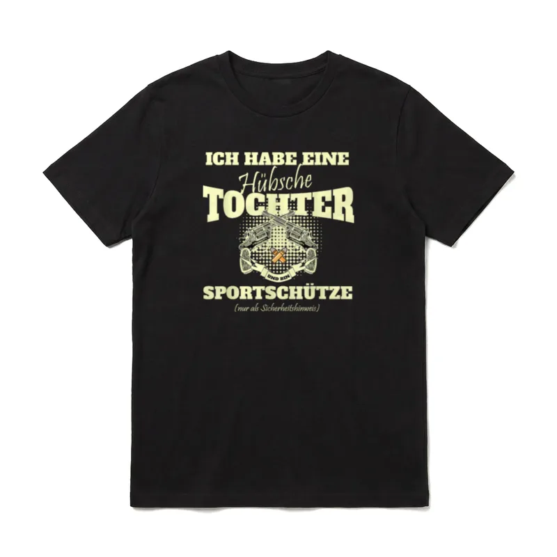Hübsche Tochter und Vater T-Shirt – Klassisches T-Shirt in Schwarz