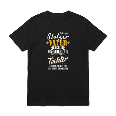 Ich bin stolzer Vater T-Shirt – Klassisches T-Shirt in Schwarz