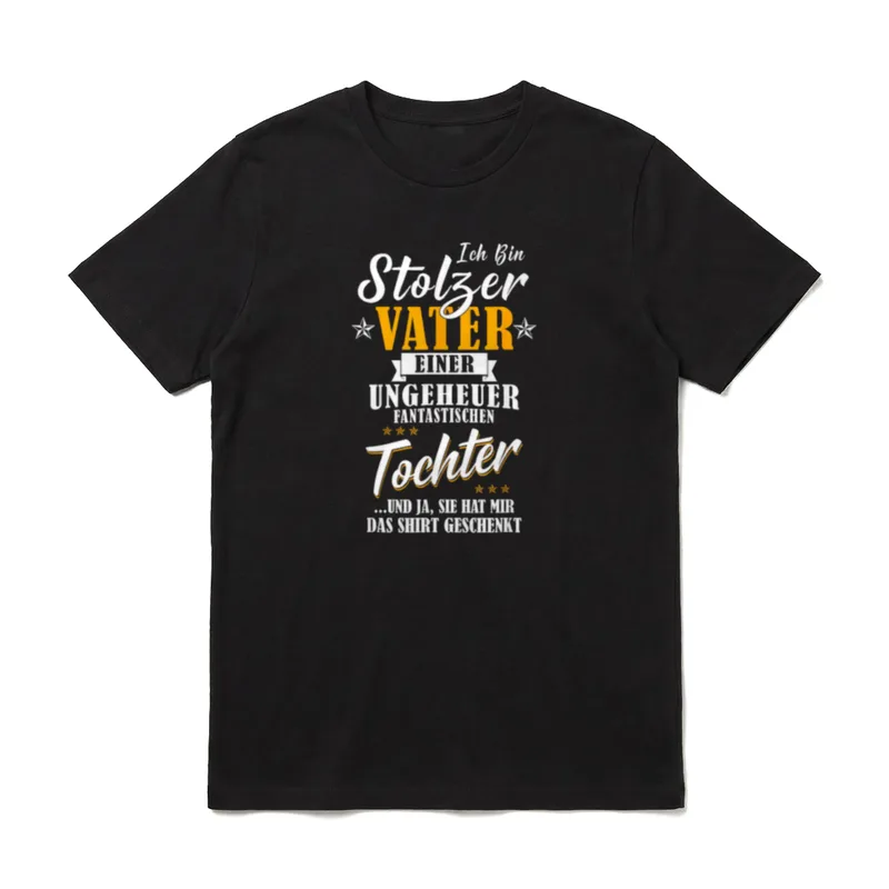 Ich bin stolzer Vater T-Shirt – Klassisches T-Shirt in Schwarz