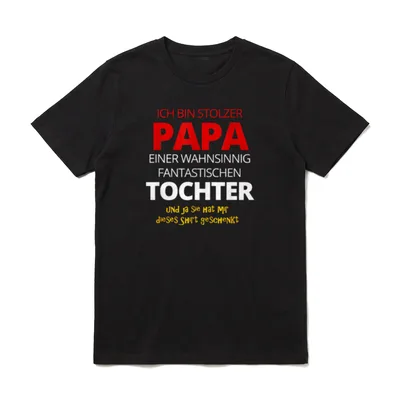 Ich bin Stolzer Papa T-Shirt – Klassisches T-Shirt in Schwarz