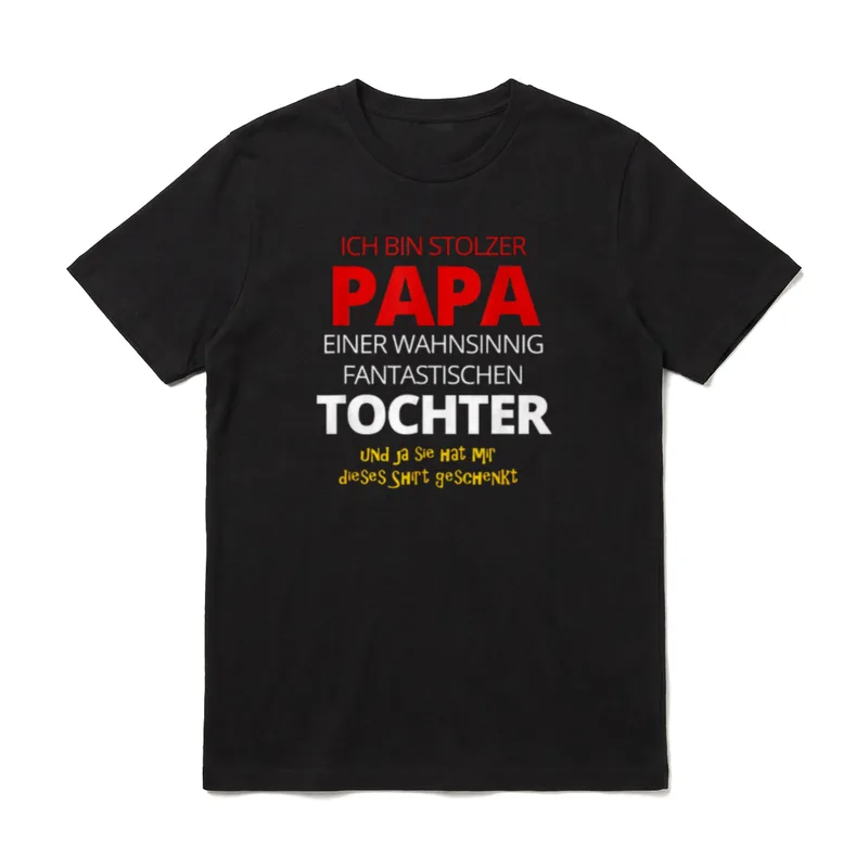Ich bin Stolzer Papa T-Shirt – Klassisches T-Shirt in Schwarz