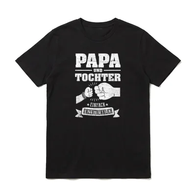 Papa und Tochter Einfach T-Shirt – Klassisches T-Shirt in Schwarz