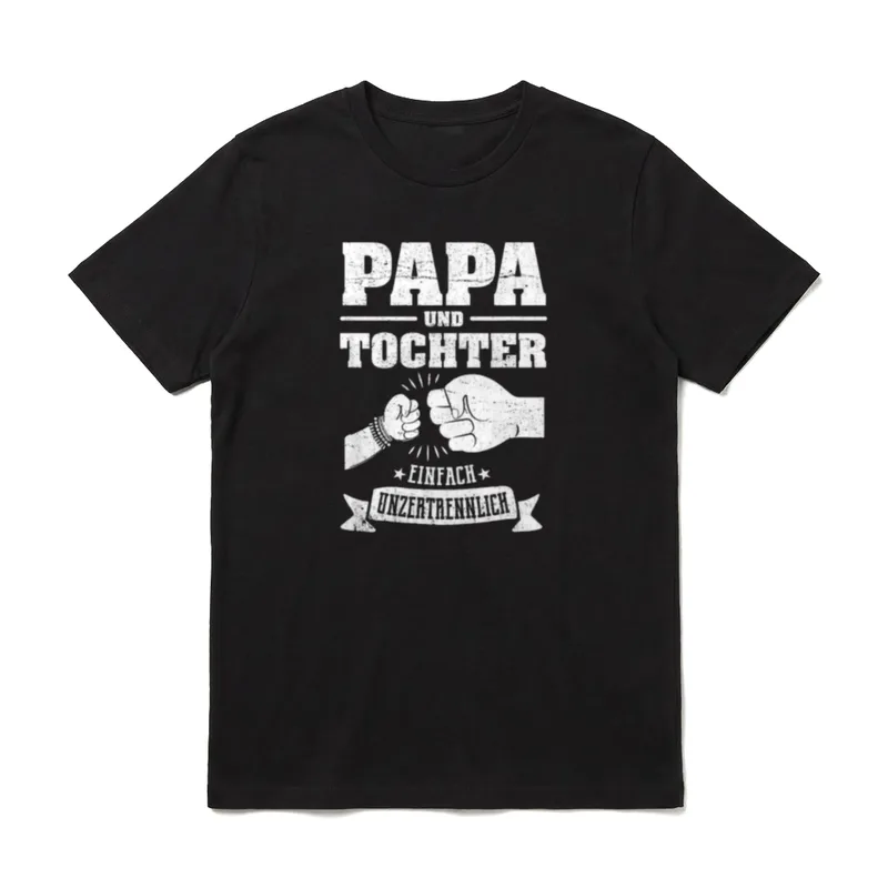 Papa und Tochter Einfach T-Shirt – Klassisches T-Shirt in Schwarz