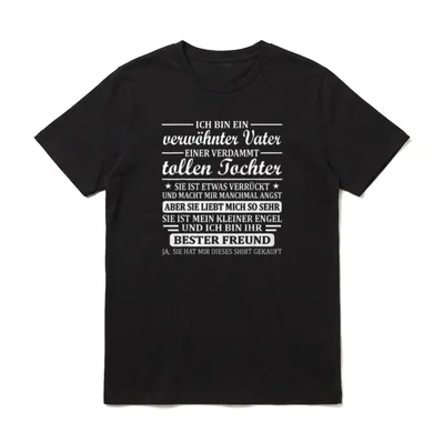 Glücklicher Papa Bester Papa T-Shirt – Klassisches T-Shirt in Schwarz